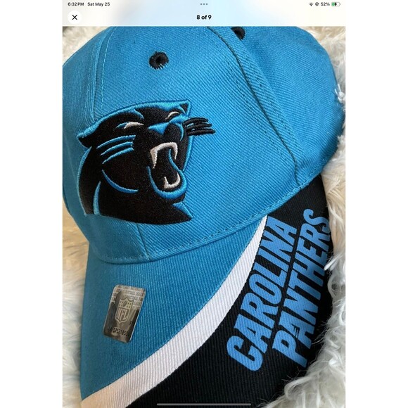 Carolina Panthers NFL Team Apparel Ball Cap with Logo One Size Fits Most NEW - Picture 8 of 9